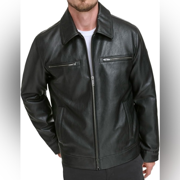 DOCKERS Men's James Faux Leather Jacket brand new